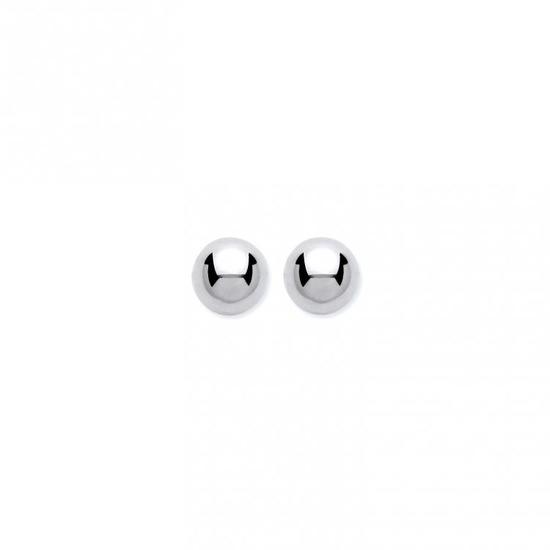 9ct White Gold 5mm Ball Stud Earrings 