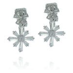 Snowflake White Gold-plated Clip-on Earrings