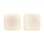 White Squares Tagua Clip-on Earrings, 20mm