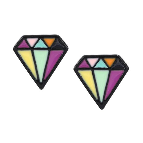 Bunte Diamantdesigns Ohrclips